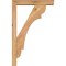Ekena Millwork Olympic Block Smooth Bracket w/ Offset Brace, Western Red Cedar, 3 1/2"W x 14"D x 22"H BKT0402X14X22OLY05SWR - alternate 3